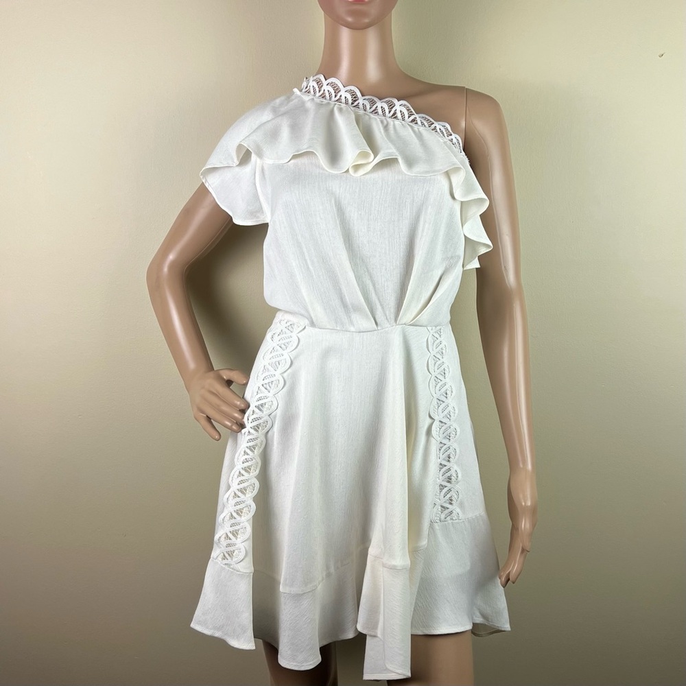 NEW IRO IVORY ONE-SHOULDER MINI DRESS - Picture 2 of 9